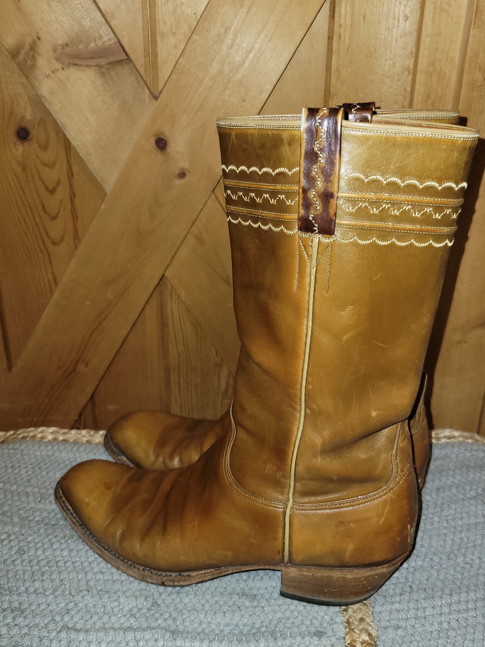 Vintage Lucchese San Antonio Leather Western Boots Mens 9D 1967 Craftsmanship - Picture 6 of 13